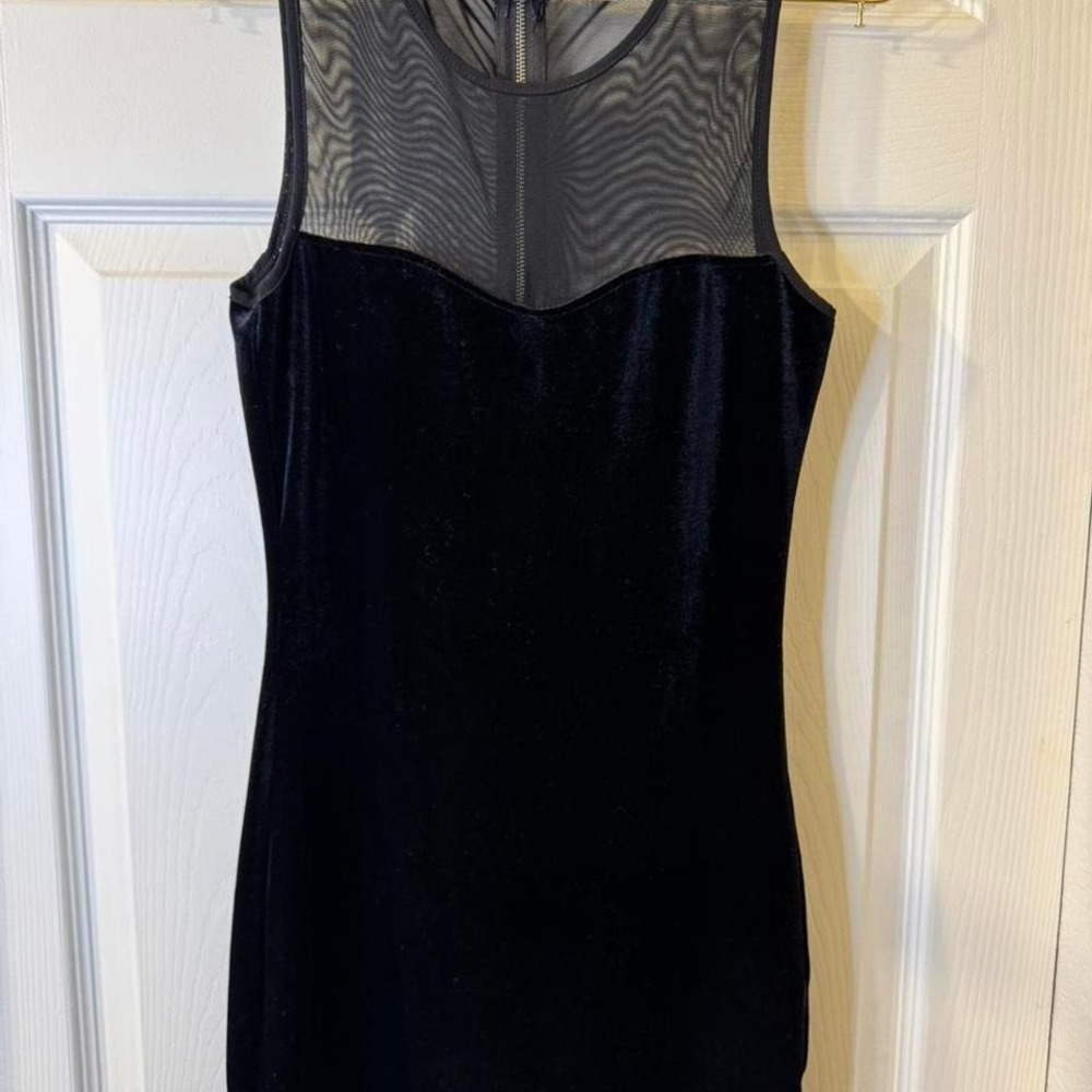 Garage Black Velvet Bodycon